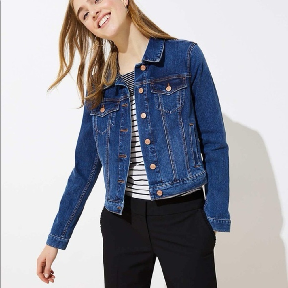 LOFT Cropped Denim Jacket